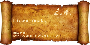 Lieber Anett névjegykártya